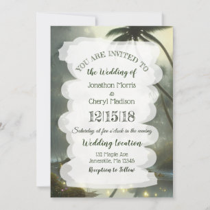 Invitation Mariage Océan et Palmiers
