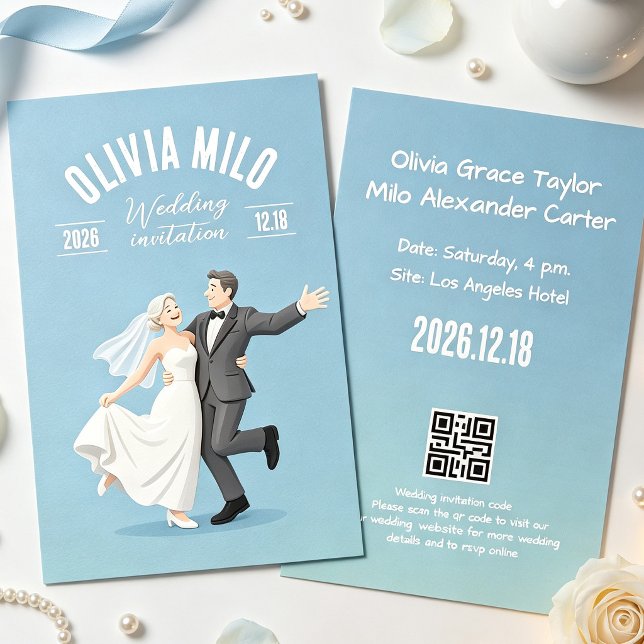Invitation mariage oeuvre d'art mains chaudes (Créateur téléchargé)