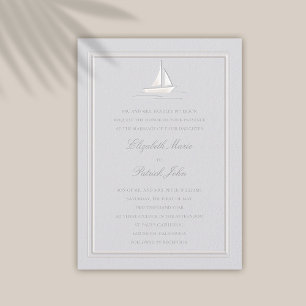 Invitation Mariage officiel du bateau à charpente apparente F