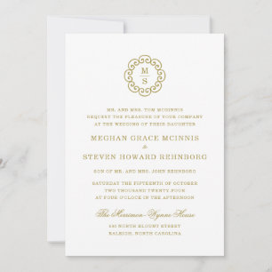 Invitation Mariage officiel Gold