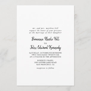 Invitation Mariage officiel moderne