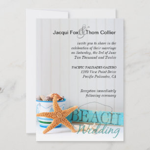 Invitation Mariage officieux de plage de Starfish