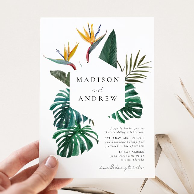 Invitation Mariage Oiseau de Paradis Aquarelle (Créateur téléchargé)