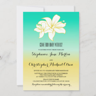 Invitation Mariage Ombre couleur sable et mer de destination