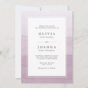Invitation Mariage Ombre simple d'aquarelle en plum