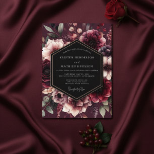 Invitation Mariage Opulence Florale Bourguignonne