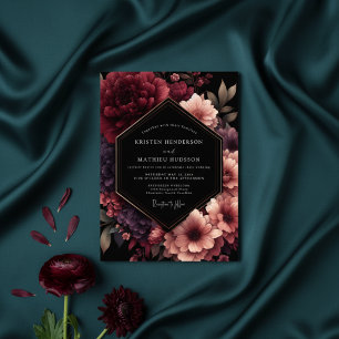 Invitation Mariage Opulence Florale Bourguignonne