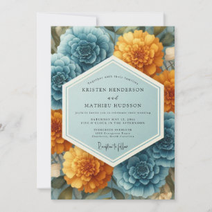 Invitation Mariage Opulent Souci Ardoise