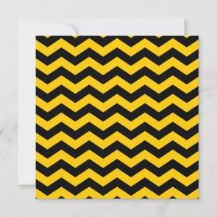 Invitation Mariage or et noir Chevron