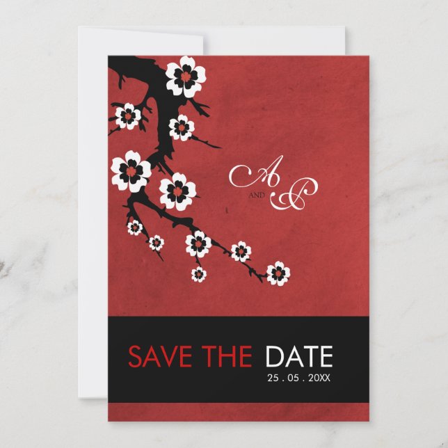 Invitation Mariage Oriental Sakura (Devant)