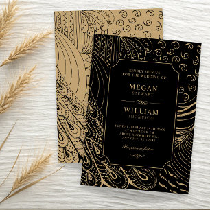 Invitation mariage ornemental vintage