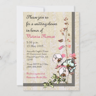 Invitation Mariage ou douche dans un jardin de thé japonais -