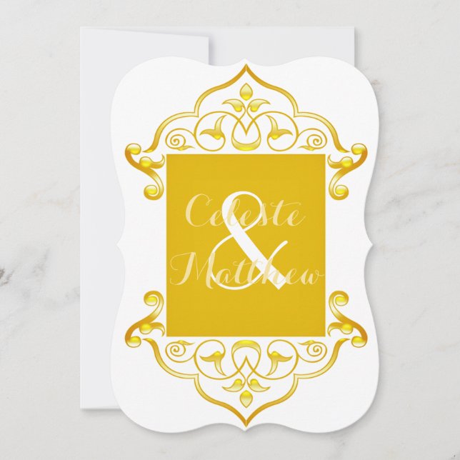 Invitation Mariage ou parti marocain arabe perse (Devant)