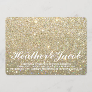 Invitation - mariage ouvrier de Glit d'or