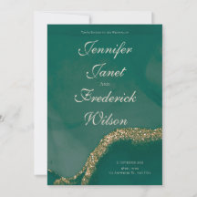 Mariage Pailleté Vert à l'Encre Alcoolique