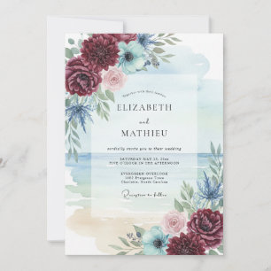 Invitation Mariage paisible au bord de la mer en Bourgogne