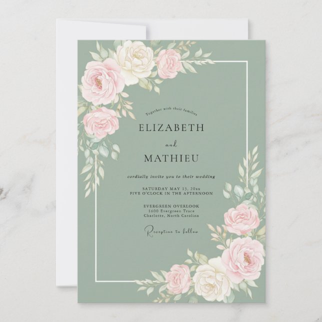 Invitation Mariage Paoné Olive Atténué (Devant)