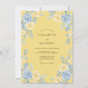Invitation Mariage Papavéron Azur Beurre