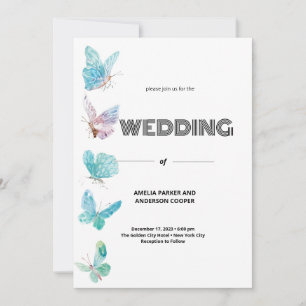 Invitation Mariage papillon