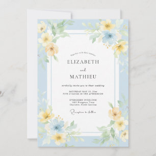Invitation Mariage Papillon Ciel Doré