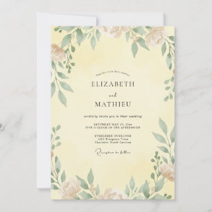 Invitation Mariage Papillon de Citron Beurre