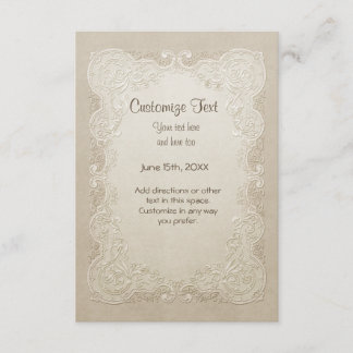 Invitation Mariage Papillon Dentelle Florale