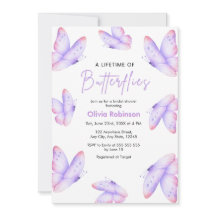 Mariage papillons à vie Shower Violet