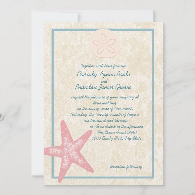 Invitation Mariage Par La Mer (Devant)