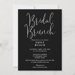 Invitation Mariage par lots de script moderne noir et blanc