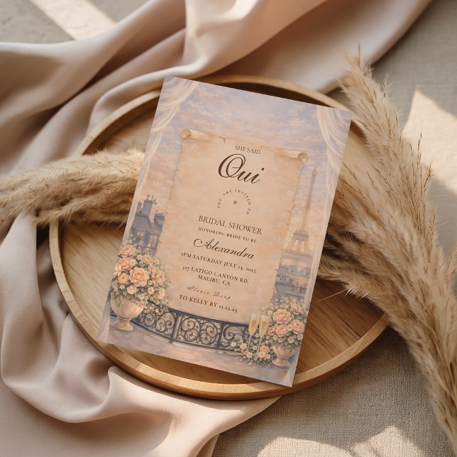 Invitation Mariage Parisien Oui (Créateur téléchargé)