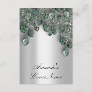 Invitation Mariage Parties scintillant SmokyGrey Eucalyptus v