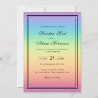 Mariage Pastel Ombre Rainbow Colors