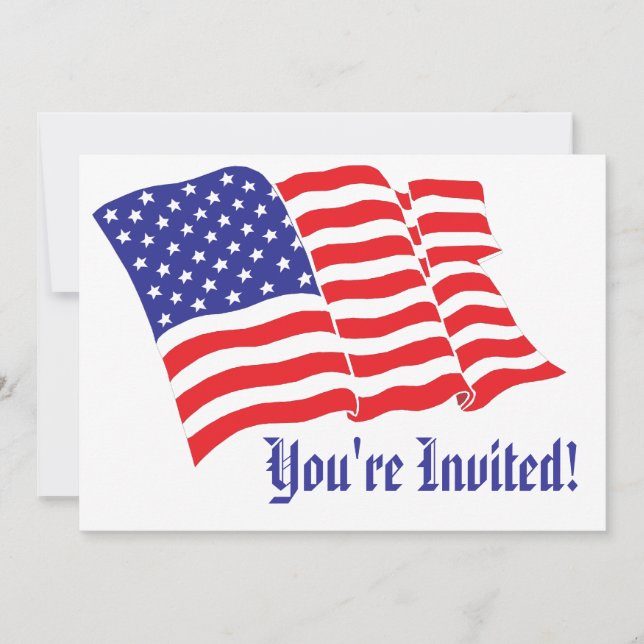 Invitation Mariage patriotique (Devant)