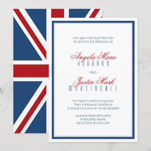 Invitation Mariage patriotique de drapeau d'Union Jack