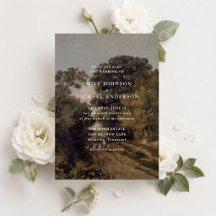 Mariage paysage rustique, beaux-arts vintage 
