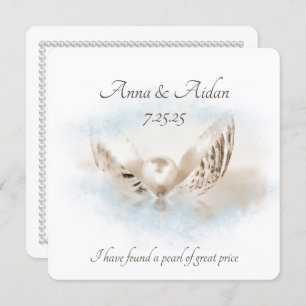 Invitation Mariage Pearl In Seashell