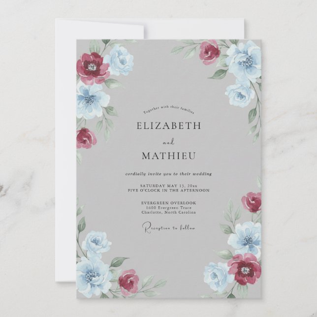Invitation Mariage Peint à la Baie de Slate (Devant)