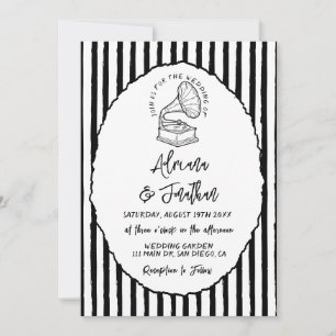 Invitation Mariage peint à la main de style vintage