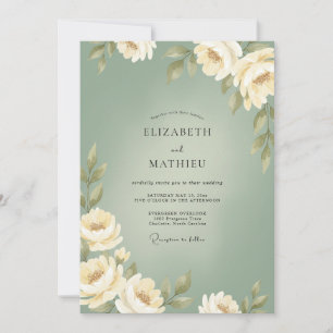 Invitation Mariage Peint à la Mousse d'Ivoire