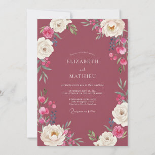 Invitation Mariage Peint à la Mûre