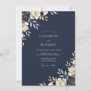 Invitation Mariage Peint à l'Encre d'Ivoire
