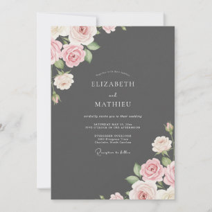 Invitation Mariage peint au charbon