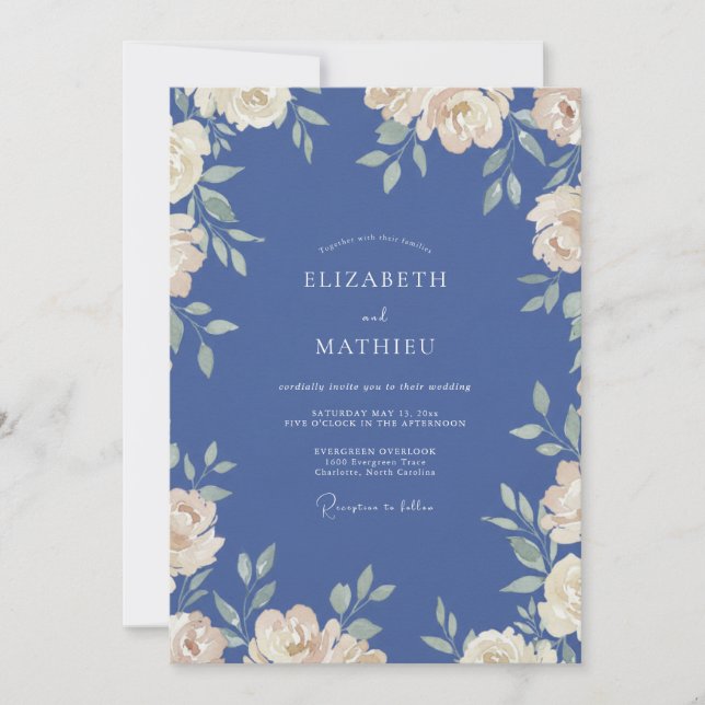 Invitation Mariage Peint en Acier (Devant)