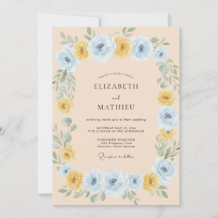 Invitation Mariage peint en blanc perle