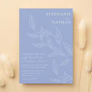 Invitation Mariage périphérique Feuille simple et moderne