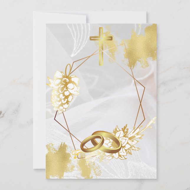 Invitation Mariage personnalisable Enregistrer le Modèle de d (Dos)