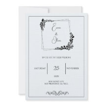 mariage personnalisable Invitati "Novembre Eleganc