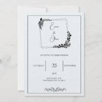 mariage personnalisable Invitati "Novembre Eleganc