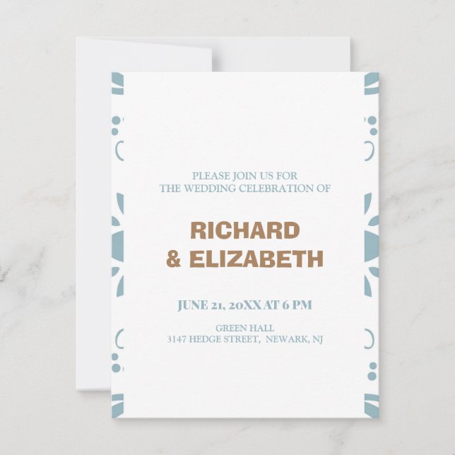 Invitation Mariage personnalisé (Devant)