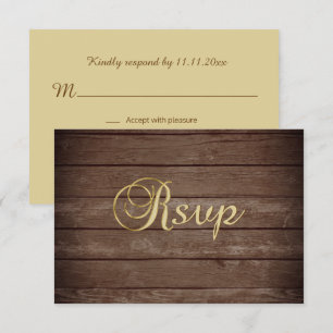 Invitation Mariage personnalisé élégant automne rustique bois